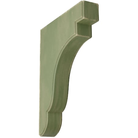 Ekena Millwork 1 3/4"W x 8 1/2"D x 11"H Bedford Wood Vintage Decor Bracket, Restoration Green BKTWD02X09X11BEGR